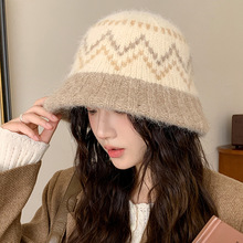 秋冬加厚渔夫帽 韩版户外水桶帽学院风毛线帽保暖遮脸针织帽盆帽