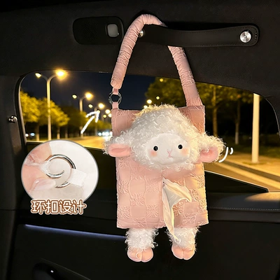 box cute little sheep multifunctional: Car tissue box/set