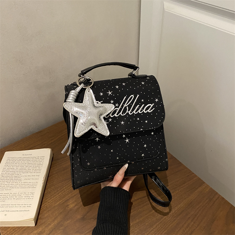 Mochila de moda coreana 2026 nuevo estilo coreano estilo académico letras versátiles bolso de hombro de mano