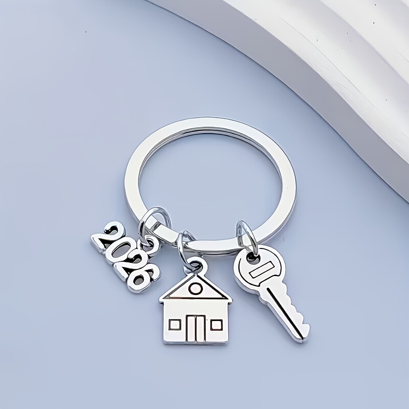 Cross-Border European and American 2026 House Key Pattern Keychain Pendant Gift for Friends Keychain Pendant Cross-Border European and American 2026 House Key Pattern Keychain Pendant Gift for Friends Keychain Pendant