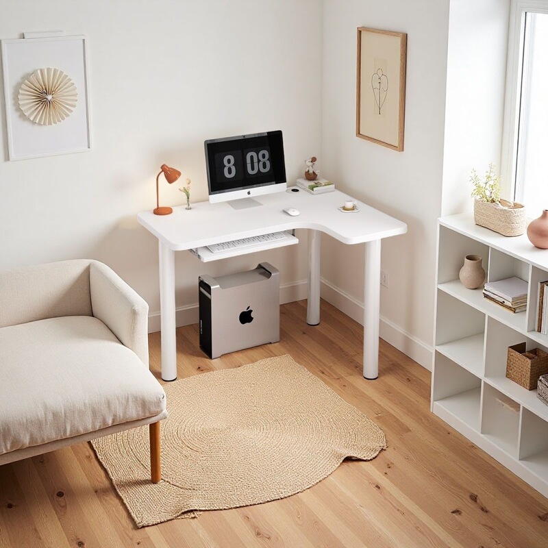 A study desk that is easy to place in the corner of the bedroom, a corner office desk, a small household simple writing desk A study desk that is easy to place in the corner of the bedroom, a corner office desk, a small household simple writing desk
