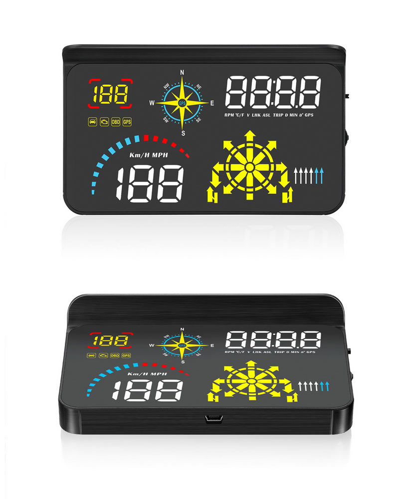 Navigation Version Usb-Powered Car Hud Head-Up Display Universal High-Definition Portable Speed Projector Q10