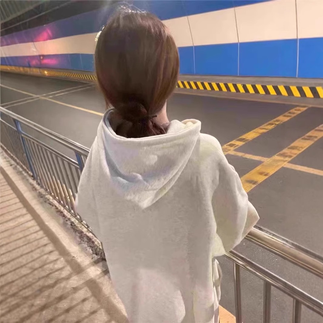 가을과 겨울 후드 기모 두꺼운 스웨터 여성의 2024 새로운 폭발 무거운면 실버 여우 벨벳 그레이 아메리칸 루즈