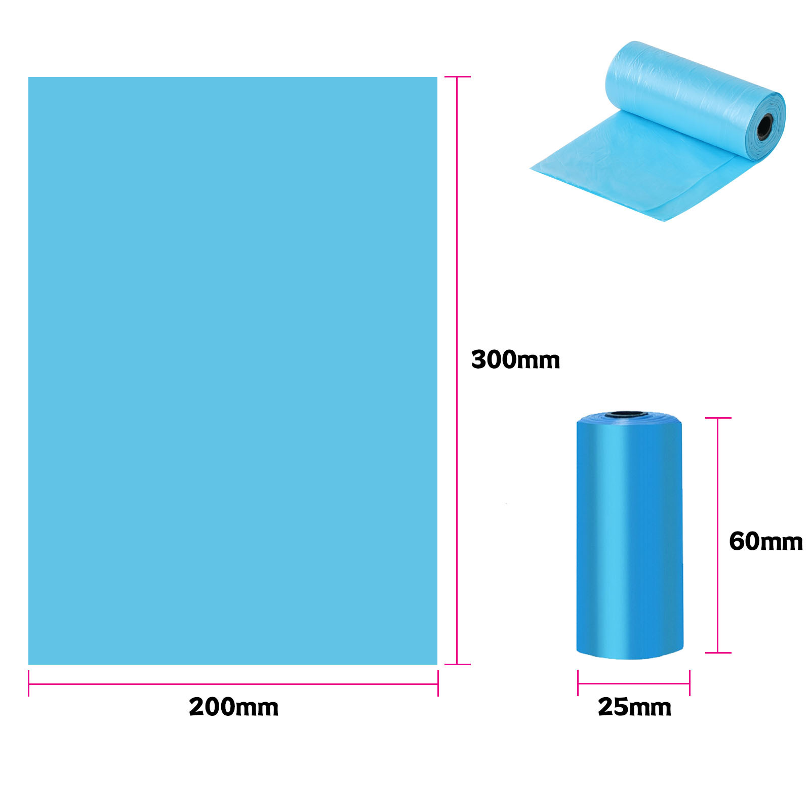 0.8 실크 PE 불분해성 신소재 블루
