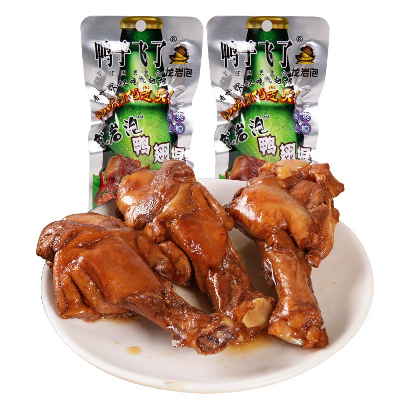 Утки Fly Longyan Кислый и горячий утиный коготь Крылья утки Прозрачный вкус Утиная Пальма Крылья утки Корневая Тигровая кожа Жареная Шея KTV Supply