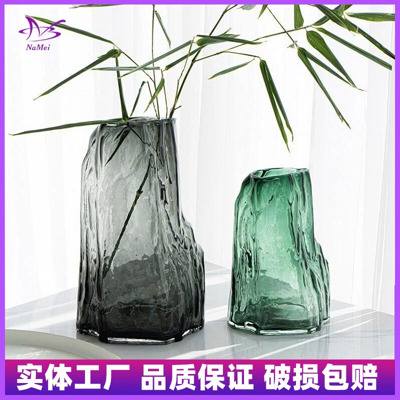 Китайские Чернила Стиль особой формы каменная стеклянная ваза украшение гостиной ваза кабинет украшение стола выращивание воды Цветочная композиция Высокое чувство