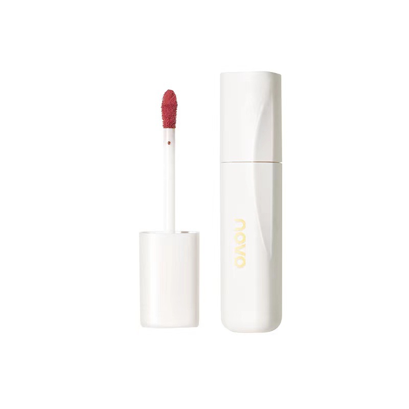 NOVO5913 Lip Glazed Velvet Matte Impermeabile, anti-sudore, anti-macchia, non sbiadisce, aspetto da studente Bianco Rosso Semplice_voghion.com