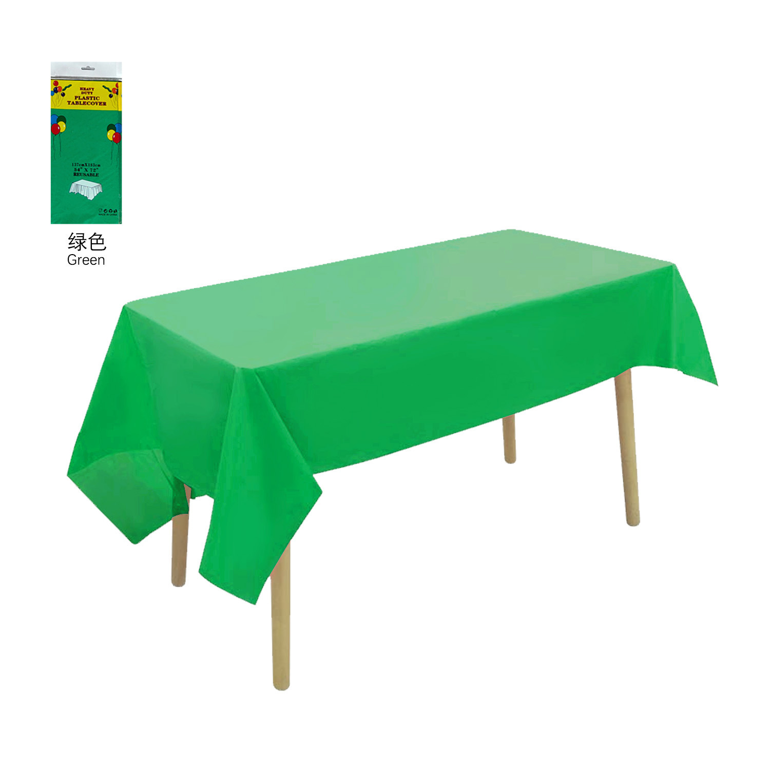 Mantel Desechable Rectangular 137 x 183 cm de Plástico PE para Fiestas