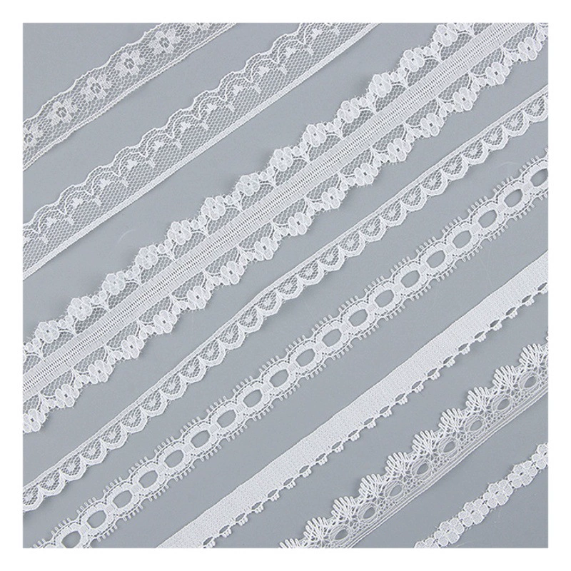 Белое кружево нейлон эластичное кружево аксессуары 1,5 см одежда небольшой кружева аксессуары
