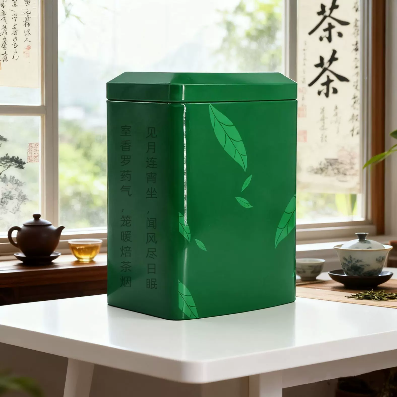 定制茶叶罐食品级马口铁盒糖果收纳罐防潮防尘储物罐礼品包装盒