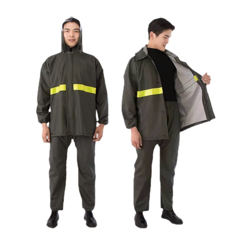 Knitted raincoat, retroreflective split trousers, direct factory sales, increased thickness