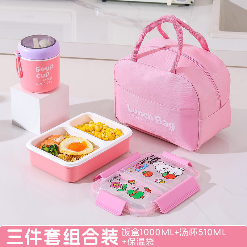 Lonchera de 3 Compartimentos Apta para Microondas