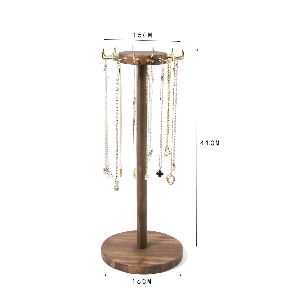 1080g Weight Jewelry Display Classification 1 Piece Quantity Wood Material Solid Color Pattern Simple Style Style 1 Piece Wood Simple Style Solid Color Jewelry Display 5