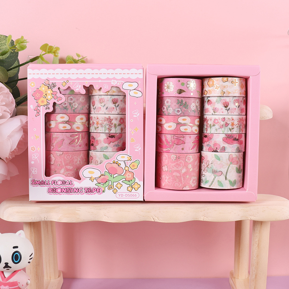 96g Weight Washi Tape Stationery Type 1 Set Quantity Learning Occasion Washi Material Ditsy Floral, Flower Pattern Cute, Pastoral Style Pink Color 1 Set Ditsy Floral Flower Learning Washi Cute Pastoral Washi Tape 3