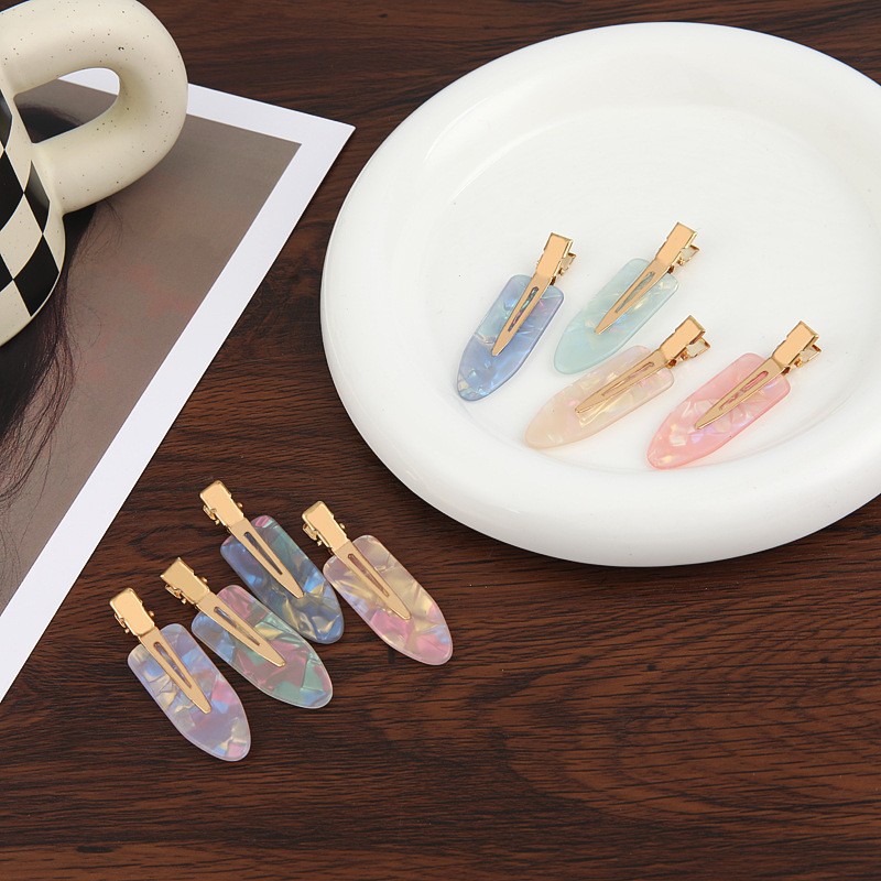 Colorful Acetate Hair Clip for Bangs, New Style High-End Forehead Bangs Duckbill Clip Hair Accessory for Women