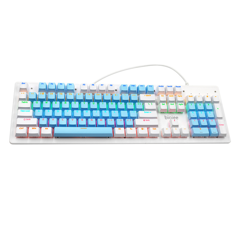 B104 real mechanical keyboard game green axis red axis tea Axis anti-detachable 104 key universal color matching wired keyboard