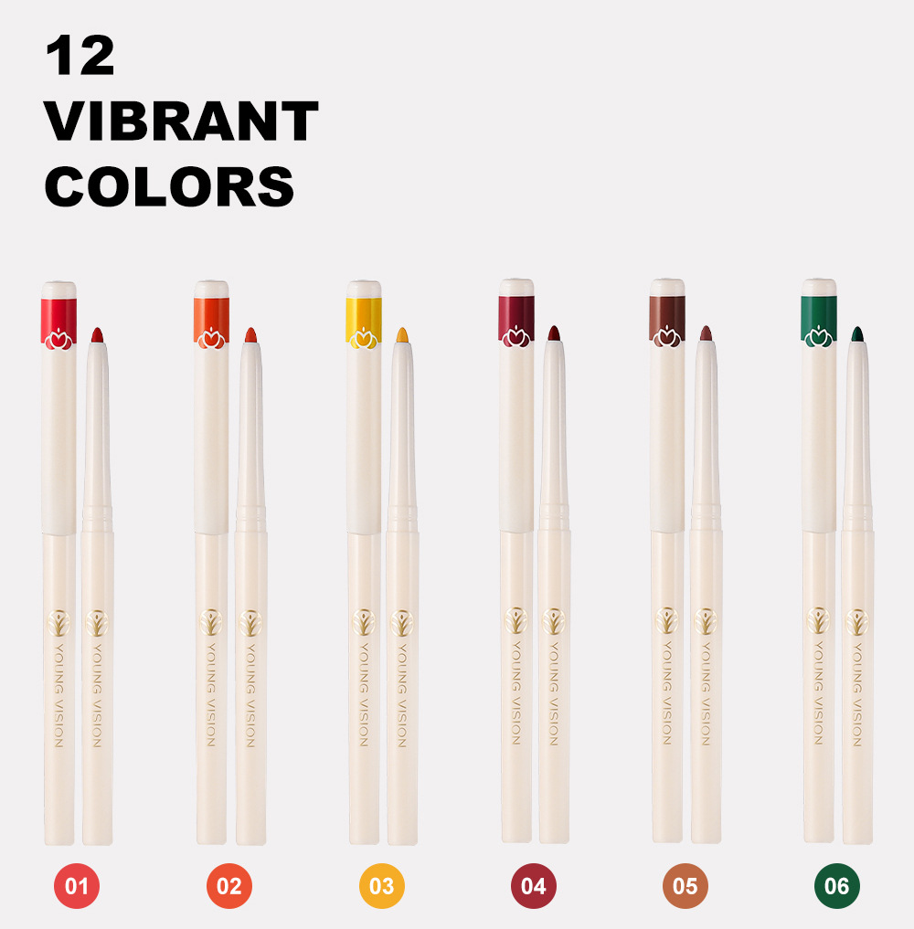 YOUNG VISION 12-piece box eyeliner gel pen is not easy to smudge eyeliner gel pen, colored eyeliner gel pen undefined