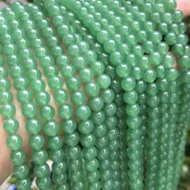 优化天然石绿东陵飘花玉髓diy圆珠散珠手工串珠饰品配件工厂直销