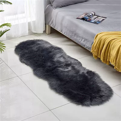 New Imitation Wool Amazon, Avtomobil döşəmə paspasları - dark-gray-60x-90cm-two-round