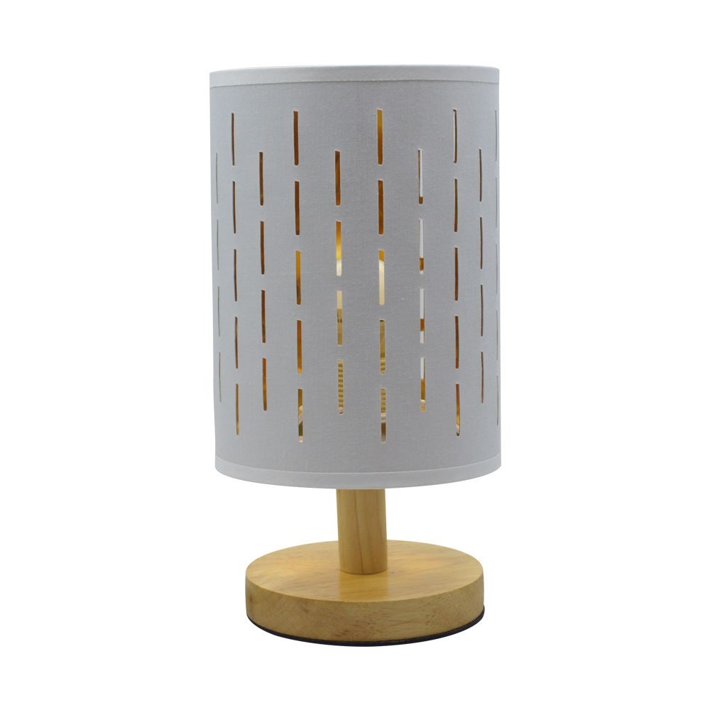 [Xianfan] nueva pantalla hueca lámpara de mesa de madera maciza post-moderno estilo europeo sala de estar comedor dormitorio decoración pequeña lámpara de mesa