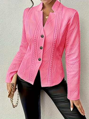 Heathered Stretch Jacket - Autumn/Winter - Single-breasted Cross-border
