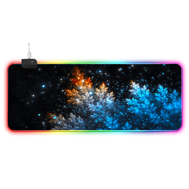 RGB starry sky luminescence Mouse pad Colorful luminous pad Office mouse pad Gaming Mouse Pad