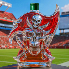 跨境新品摆件Longhorns Whiskey Bottle海盗红酒瓶威士忌酒瓶