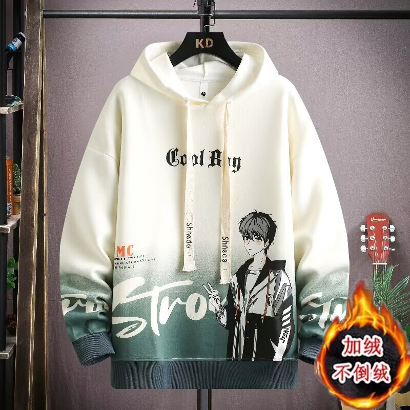 Hoodie for Middle School Students and Older Children, Long-Sleeve, 2025 Autumn, Loose Fit, Children's Sporty Casual Hooded Sweatshirt Top, Trendy