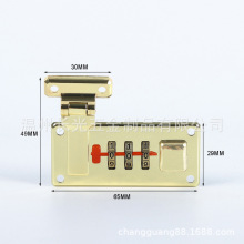 内调密码锁小锁仿金密码锁 旅行箱锁 扣锁 箱包五金锁具厂家直供