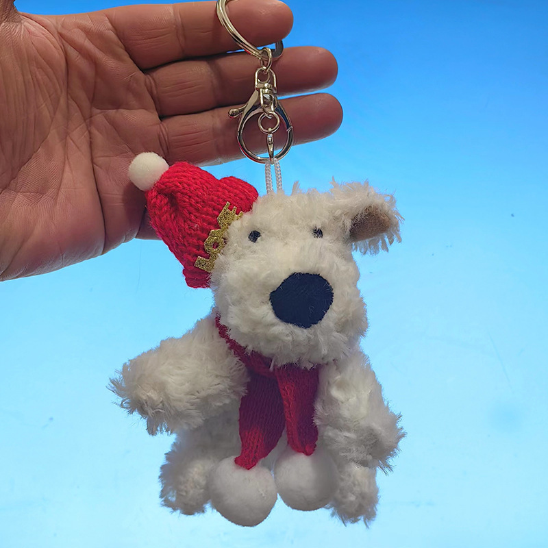 西高地の毛の犬のぬいぐるみの漫画のキーホルダーのペンダントの懐の車の装飾品のリュックサックの装飾のアイデアの贈り物|undefined