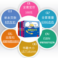 Fun Hole Hole Pull-along Book 4 Books Children's Early Education Enlightenment Hardcover Picture Book 0-3 Year Old Baby Touch Hole Books