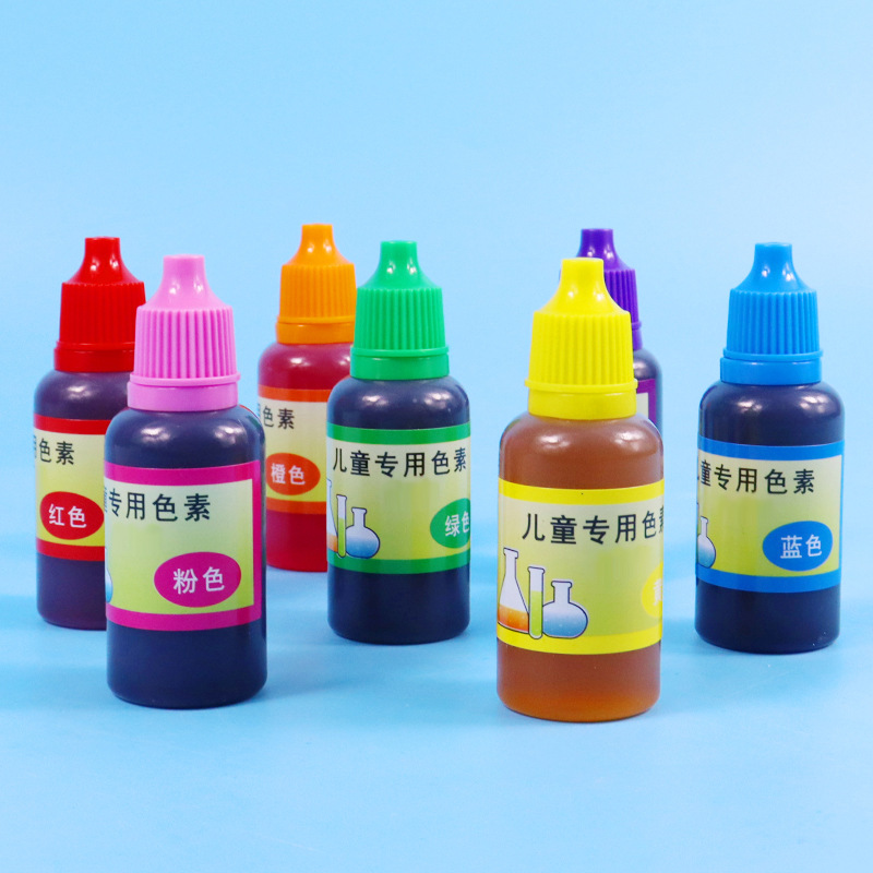 20ml experimento científico infantil soluble en agua colorante de grado alimenticio agua aceite de goma pasta pigmento jabón tóner manual