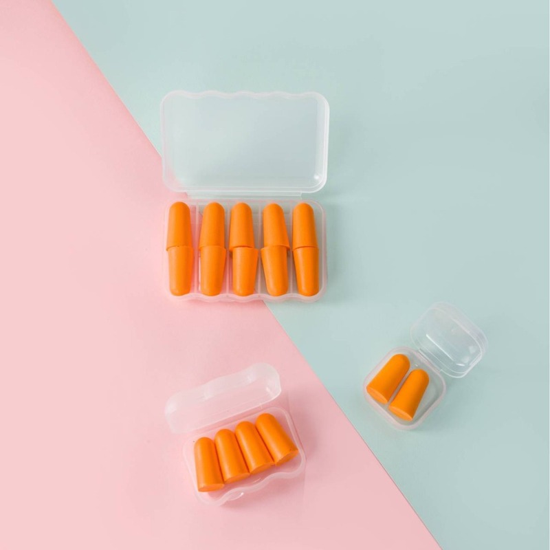 Cross-border Hot Sale Bullet Sponge Earplugs PU Polyurethane Sponge Sound Insulation Noise Reduction Sleep Aircraft Learning
