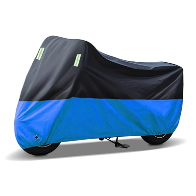 Car clothing — Universal Oxford Raincoat Special Car - velvet-waterproof-model-size-m-black-top-and-blue-stitching-with-green-reflective-strips