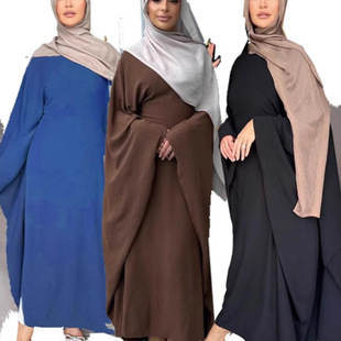 Middle East Arabian Robe Women's Loose plus size Vacation Casual Elegant dress Foreign Trade Women's Clothing Europe, America and Saudi Arabia