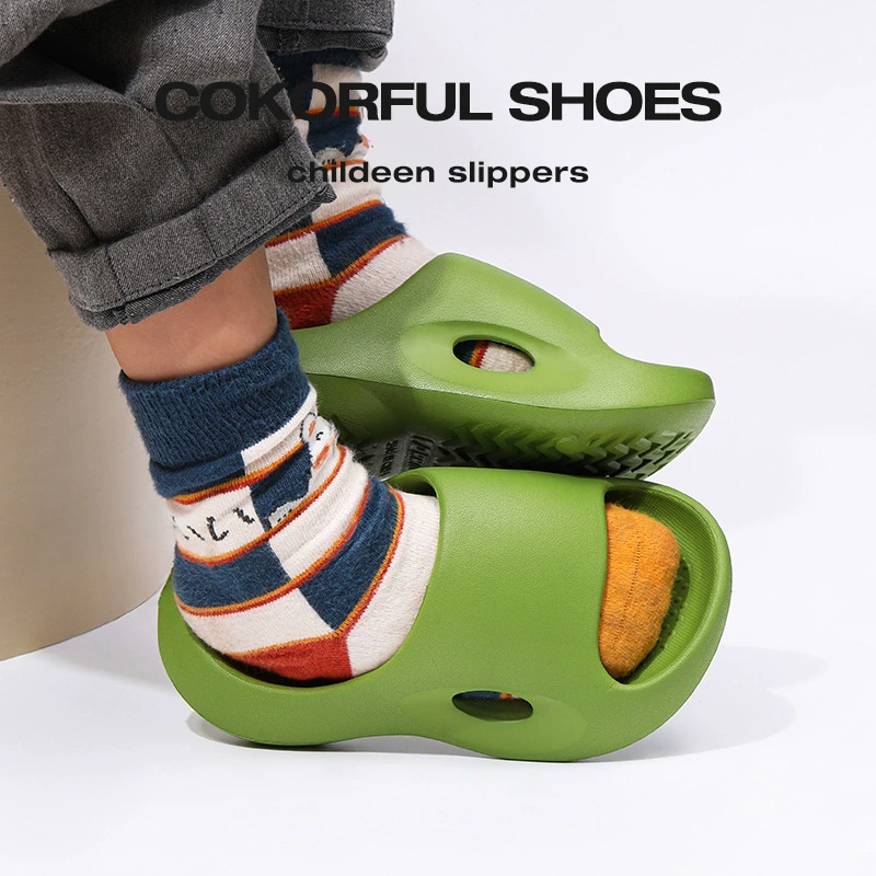 Детские тапочки, летние детские домашние экскременты, Нескользящие износостойкие милые сандалии из ЭВА для ванной комнаты оптом