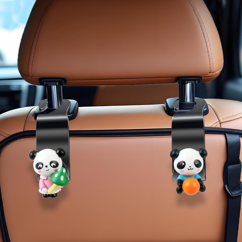 Gancho para coche, almacenamiento trasero multifuncional para coche, lindo coche de dibujos animados, asiento delantero, trasero, gancho de almacenamiento