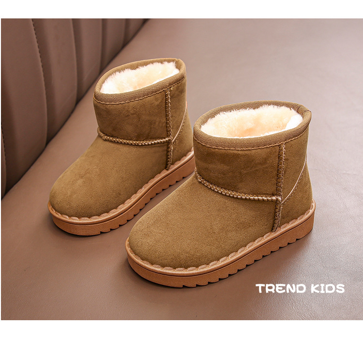 Doposci per bambini per ragazzi e ragazze nell'inverno 2023 nuovo set di stivaletti corti, scarpe in cotone scamosciato, isolamento in peluche_voghion.com