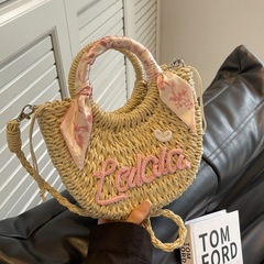 草編包包2023新款時尚編織女包流行斜挎包女百搭ins手提菜籃子包