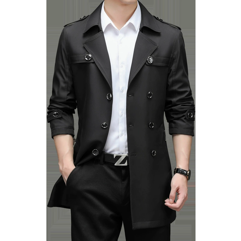 Men's demi-season thin trench coat, jacket, plus size