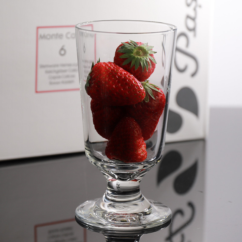 Libby Multiusos Taza de vidrio enano Taza de helado de pequeña capacidad Taza de postre de boca ancha de helado Taza de red neta