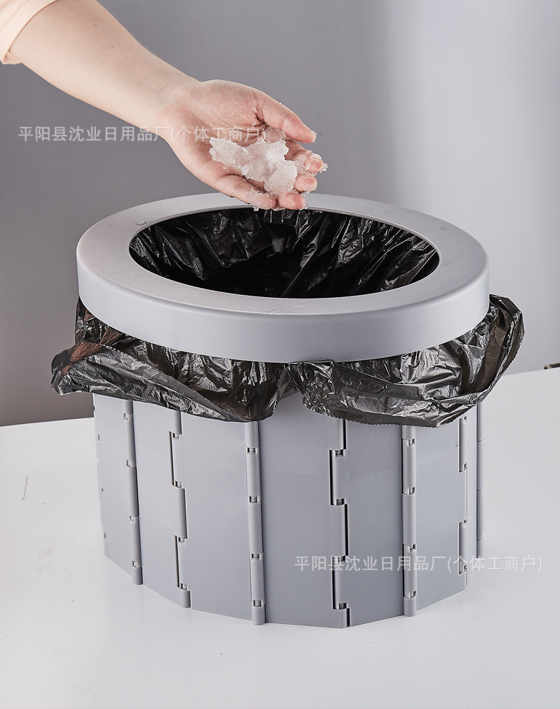 Car folding toilet portable deodorant adult car curing agent toilet camping travel outdoor toilet emergency