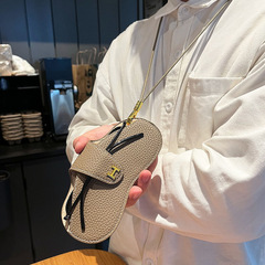 H Clip Neck Glasses Bag Portable Sunglasses Storage Case for Men and Women, Nearsighted Glasses Holder, Anti-Lost Protection Cover