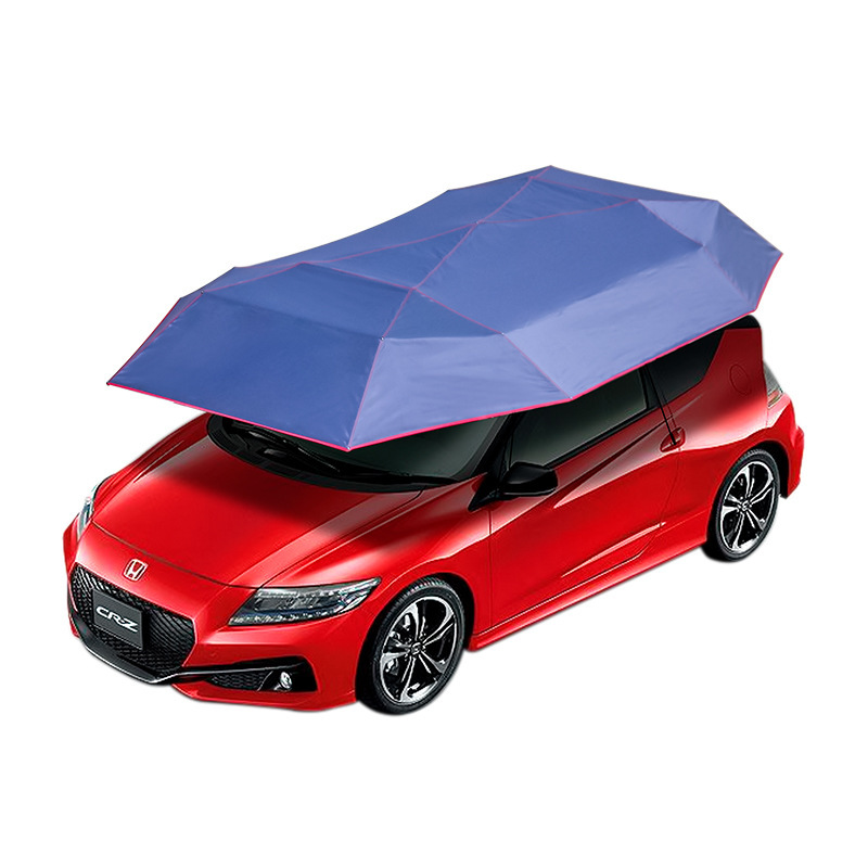 Cubierta azul del coche