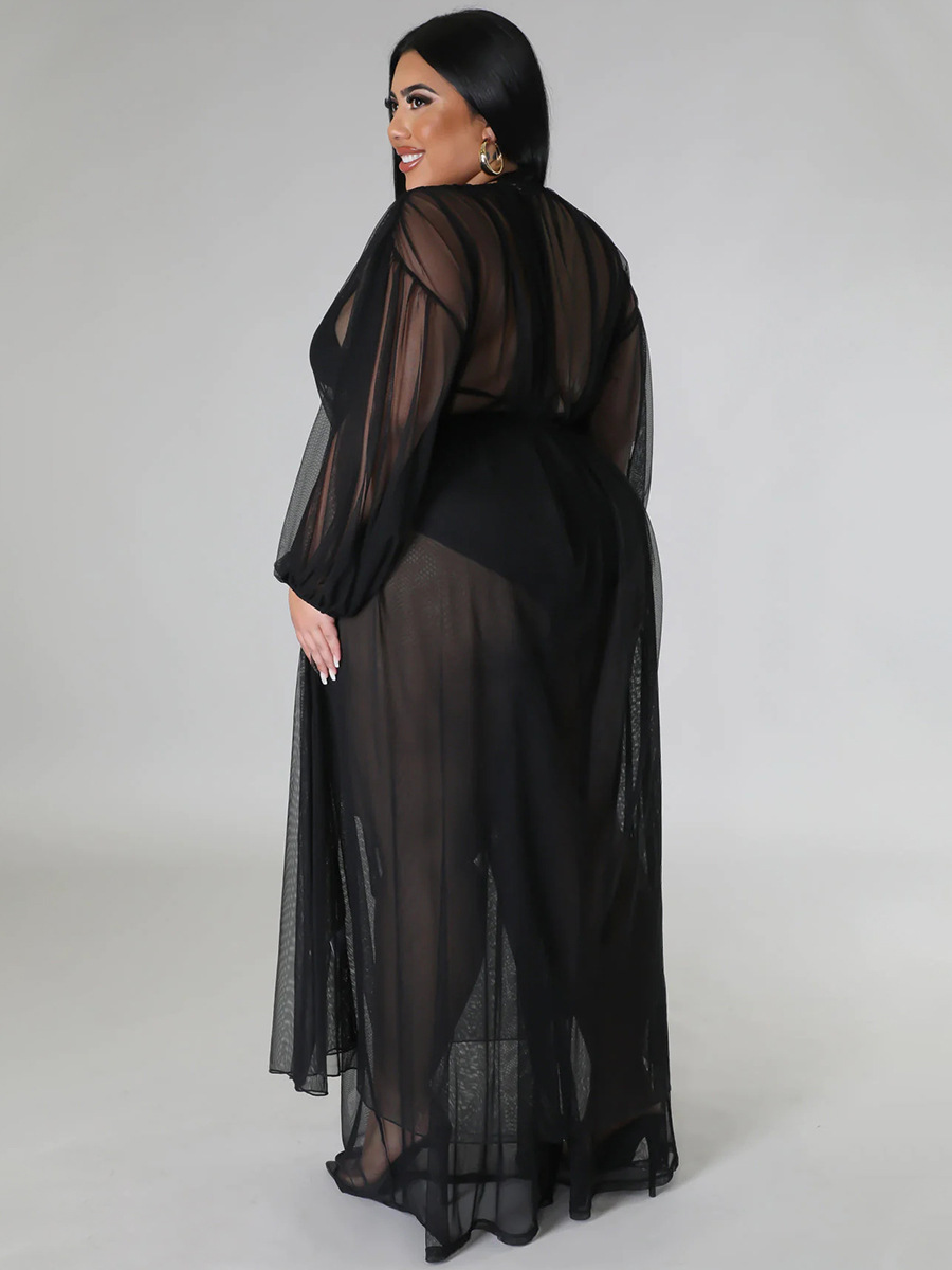 Damesæt buksesæt til plus size med flagermusærmer elegant_voghion.com