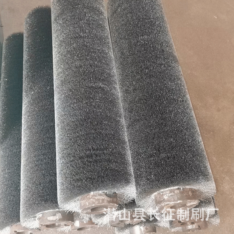 メーカー卸売研磨鋼線ローラーブラシステンレス鋼研磨鋼線ブラシロール巻き銅線鋼線ブラシロール|undefined