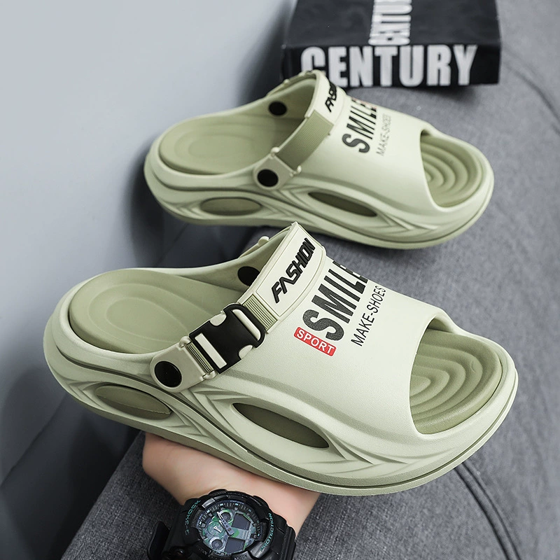 Мужские сандалии для внешней торговли, большие размеры, летние новые модные шлепанцы, стильные универсальные пляжные туфли с толстой подошвой.