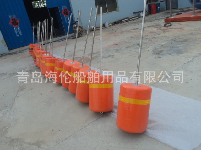 船厂用警示浮标 航道  聚氨酯实心填充旗 钢制系船防撞设施防撞设