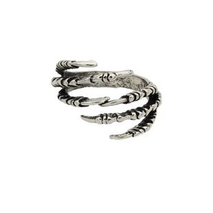 European and American Fashion Retro Alloy Eagle Claw Personality Open Ring New Thai Silver New Finger Ring Ring Wholesale