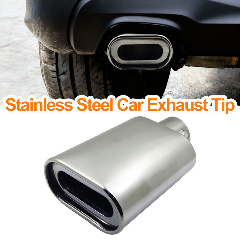 Factory Direct Supply Flat Mouth Universal Straight Modified Stainless Steel Tail Throat Muffler Car Modified Exhaust Pipe Cover Silver Factory Direct Supply Flat Mouth Universal Straight Modified Stainless Steel Tail Throat Muffler Car Modified Exhaust Pipe Cover Silver